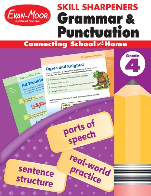 Book cover for Skill Sharpeners: Grammar & Punctuation, Grade 4 Workbook