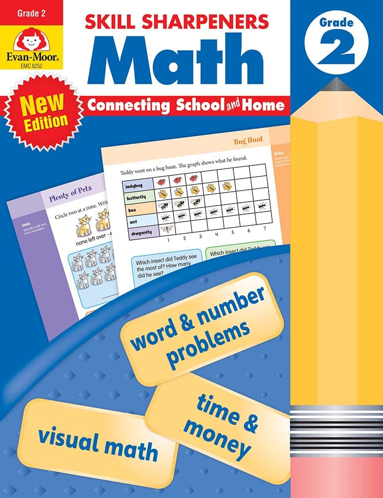 Book cover for Skill Sharpeners: Math, Grade 2 Workbook