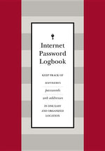 Book cover for Internet Password Logbook (Red Leatherette): Keep Track of Usernames, Passwords, Web Addresses in One Easy and Organized Location
