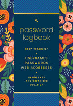 Book cover for Password Logbook (Hip Floral): Keep Track of Usernames, Passwords, Web Addresses in One Easy and Organized Location
