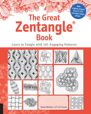 Book cover for The Great Zentangle Book: Learn to Tangle with 101 Favorite Patterns