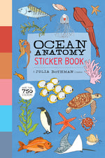 Book cover for Ocean Anatomy Sticker Book: A Julia Rothman Creation; More Than 750 Stickers