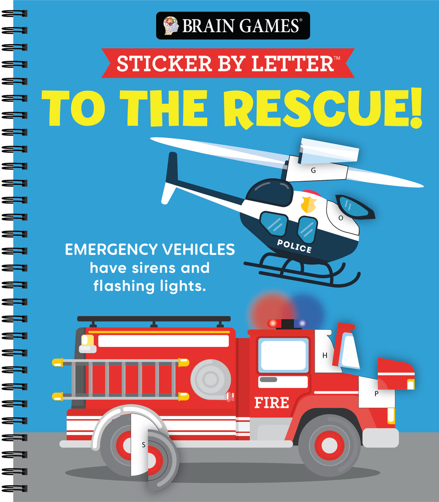 Book cover for Brain Games - Sticker by Letter: To the Rescue