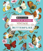 Book cover for Brain Games - Sticker by Number - Vintage: Butterflies