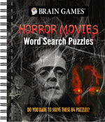 Book cover for Brain Games - Horror Movies Word Search Puzzles: Do You Dare to Solve These 84 Puzzles?