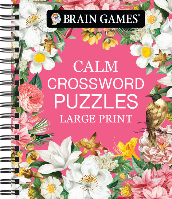 Book cover for Brain Games - Calm: Crossword Puzzles - Large Print