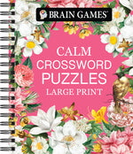 Book cover for Brain Games - Calm: Crossword Puzzles - Large Print
