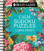 Book cover for Brain Games - Calm: Sudoku Puzzles - Large Print
