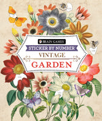 Book cover for Brain Games - Sticker by Number - Vintage: Garden (28 Images to Sticker)