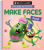 Book cover for Brain Games - Sticker Activity - Make Faces: Food (Age 3 Years and Up): Volume 2