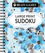 Book cover for Brain Games - Large Print Sudoku (Floral)