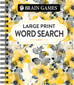 Book cover for Brain Games - Large Print Word Search (Floral)