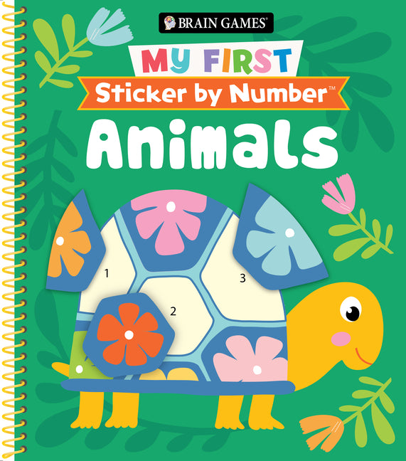 Book cover for Brain Games - My First Sticker by Number: Animals
