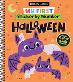 Book cover for Brain Games - My First Sticker by Number: Halloween