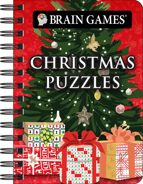 Book cover for Brain Games - To Go - Christmas Puzzles (Tree and Presents Cover): Volume 4