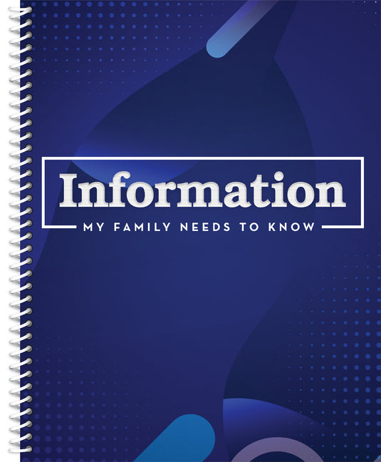 Book cover for Information My Family Needs to Know Organizer (Blue): Volume 2