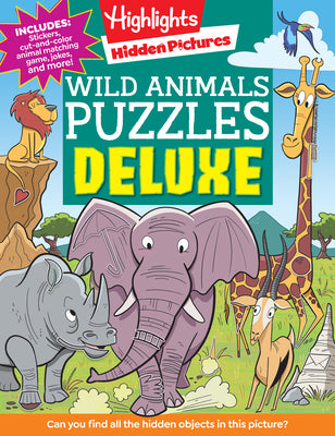Book cover for Wild Animals Puzzles Deluxe