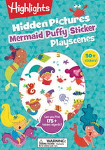 Book cover for Mermaid Hidden Pictures Puffy Sticker Playscenes: Best Mermaid Gift for Kids 3-6 with Mazes, Matching Games, Mermaid Crafts & Over 50 Mermaid Stickers