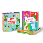 Book cover for Baby's First Puzzle Books: Set of Interactive Baby Books for Sensory Learning, 3 Play Time Board Books for Babies and Toddlers with Foam Puzzle, Mazes