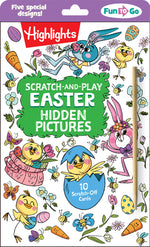 Book cover for Scratch-And-Play Easter Hidden Pictures: Scratch-And-Play Easter Hidden Pictures (Highlights Fun to Go) 10 Creative Easter Cards with Hidden Pictures