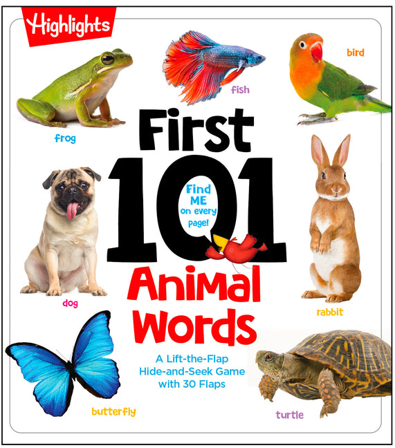 Book cover for First 101 Animal Words: First Words Animal Board Book, Learning to Talk Baby Book for Essential Early Language Learning