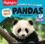 Book cover for Who Am I? Pandas and Other Bears: Bear Riddle and Picture Book for Kids with Fun Animal Facts, Visual Puzzles and Guessing Games Made for Young Reader
