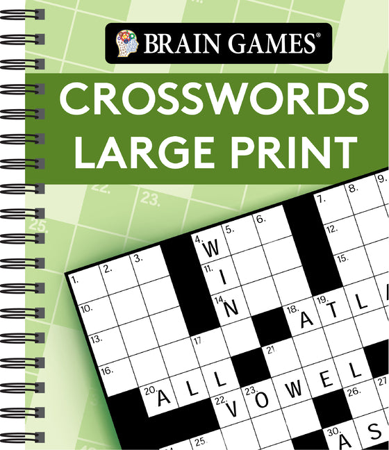 Book cover for Brain Games - Crosswords Large Print (Green)