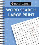 Book cover for Brain Games - Word Search Large Print (Blue)