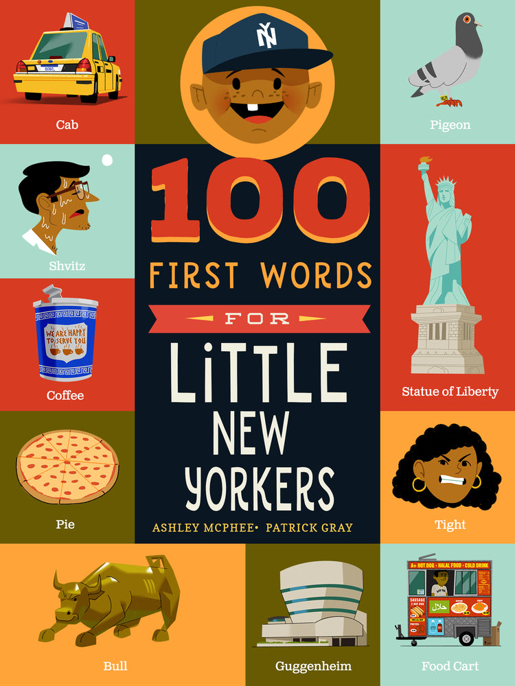 Book cover for 100 First Words for Little New Yorkers