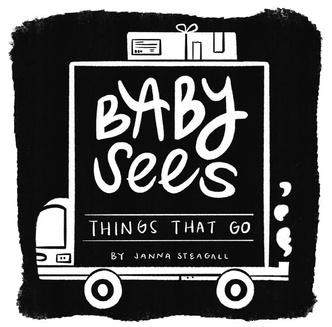Book cover for Baby Sees Things That Go: A High-Contrast Board Book for Babies