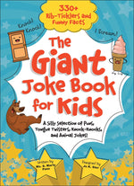 Book cover for The Giant Joke Book for Kids: A Silly Selection of Puns, Tongue Twisters, Knock-Knocks, and Animal Jokes!
