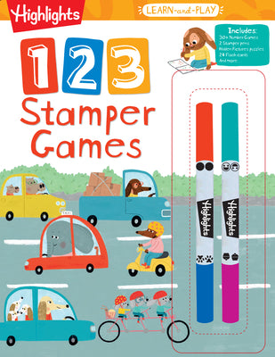 Book cover for Highlights Learn-And-Play 123 Stamper Games