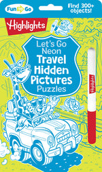 Book cover for Let's Go Neon Travel Hidden Pictures Puzzles