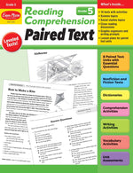 Book cover for Reading Comprehension: Paired Text, Grade 5 Teacher Resource