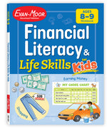 Book cover for Financial Literacy and Life Skills for Kids, Age 8 - 9 Workbook
