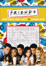 Book cover for Friends Word Search, Quips, Quotes, and Coloring Book