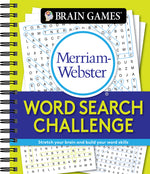 Book cover for Brain Games - Merriam-Webster Word Search Challenge: Stretch Your Brain and Build Your Word Skills