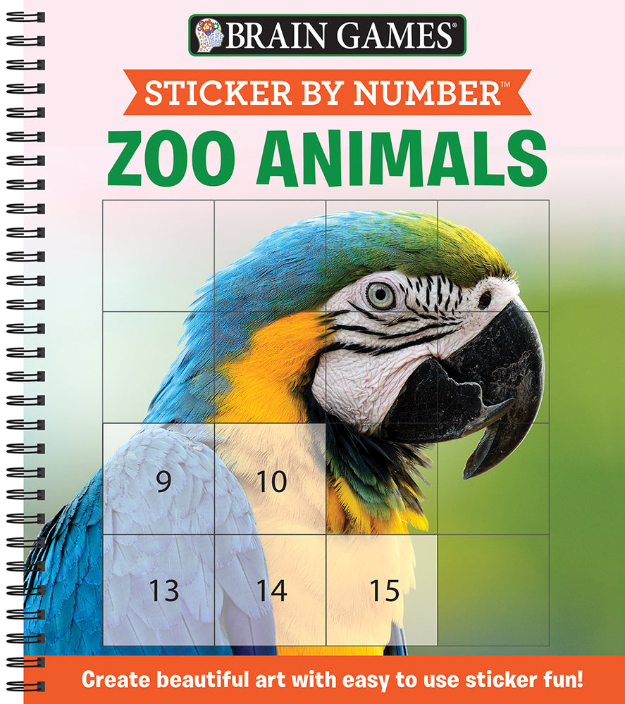 Book cover for Sticker by Number: Zoo Animals