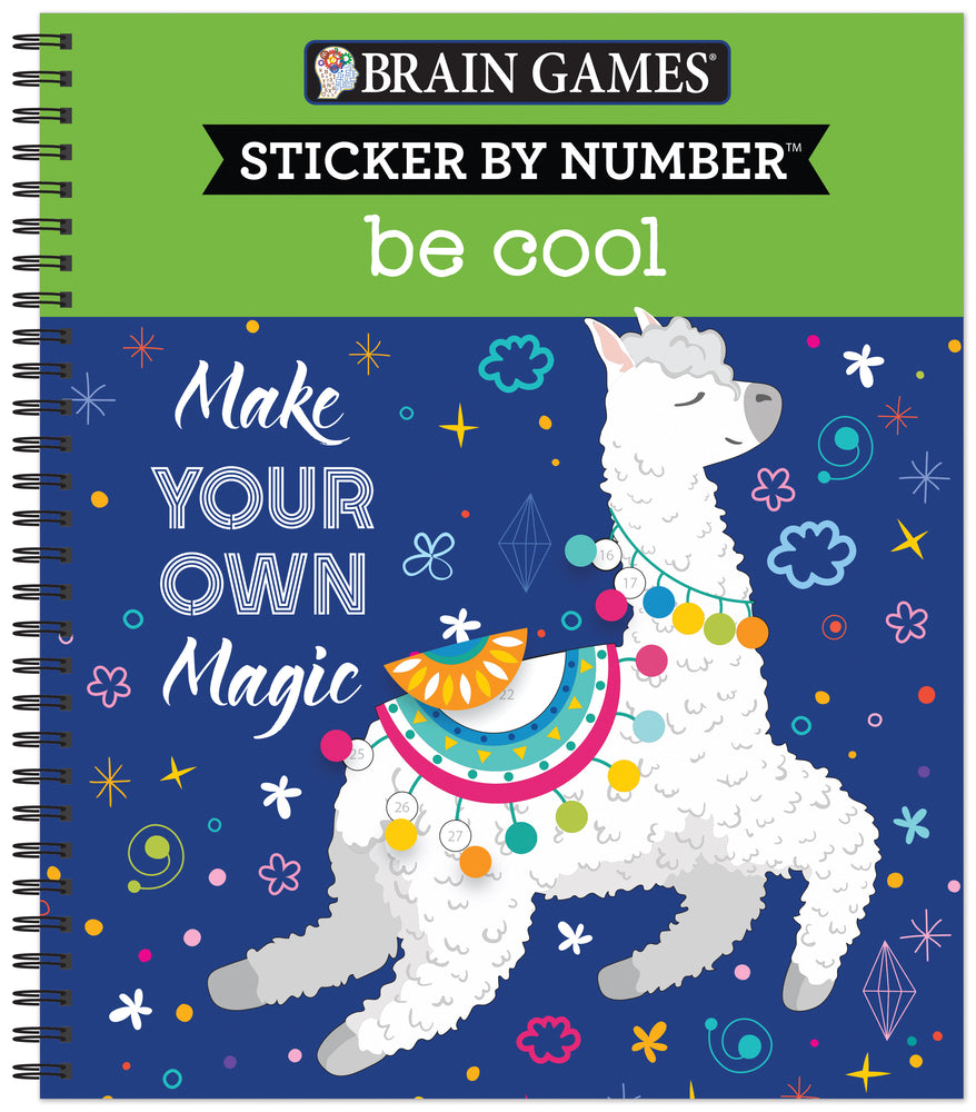 Book cover for Brain Games - Sticker by Number: Be Cool