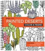 Book cover for Color & Frame - Painted Deserts (Adult Coloring Book)