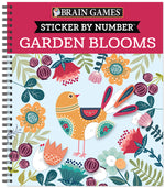 Book cover for Brain Games - Sticker by Number: Garden Blooms