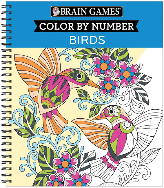 Book cover for Brain Games - Color by Number: Birds