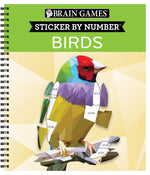 Book cover for Brain Games - Sticker by Number: Birds (42 Images to Sticker)