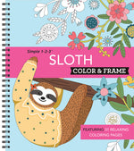 Book cover for Color & Frame - Sloth (Adult Coloring Book)