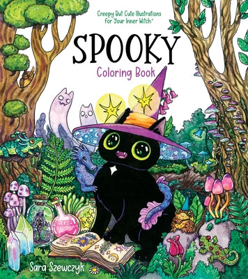 Book cover for Spooky Coloring Book: Creepy But Cute Illustrations for Your Inner Witch