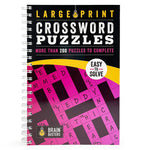 Book cover for Large Print Crossword Puzzles Pink: Over 200 Puzzles to Complete