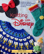 Book cover for Knitting with Disney: 28 Official Patterns Inspired by Mickey Mouse, the Little Mermaid, and More! (Disney Craft Books, Knitting Books, Book