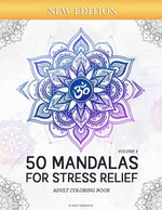Book cover for 50 Mandalas for Stress-Relief (Volume 3) Adult Coloring Book: Beautiful Mandalas for Stress Relief and Relaxation
