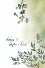 Book cover for Address and Telephone book: Beautiful Floral Notebooks for Keeping Track of Addresses, Email, Mobile, Work & Home Phone Numbers