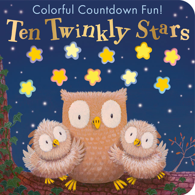 Book cover for Ten Twinkly Stars: Colorful Countdown Fun!